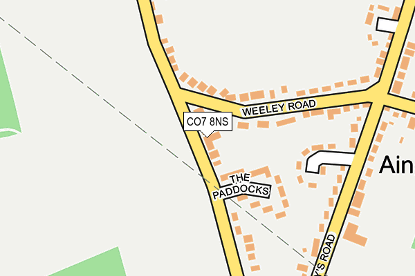 CO7 8NS map - OS OpenMap – Local (Ordnance Survey)