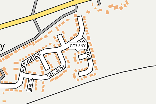 CO7 8NY map - OS OpenMap – Local (Ordnance Survey)