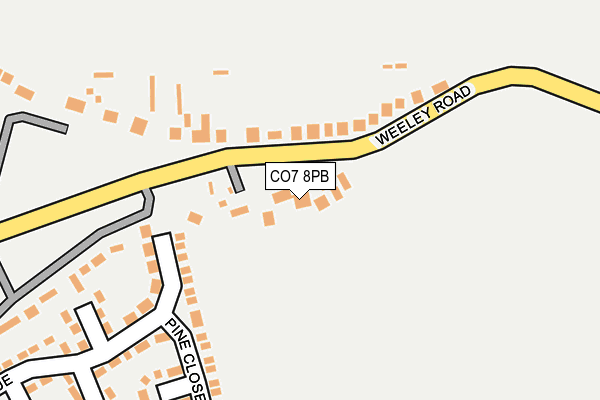 CO7 8PB map - OS OpenMap – Local (Ordnance Survey)