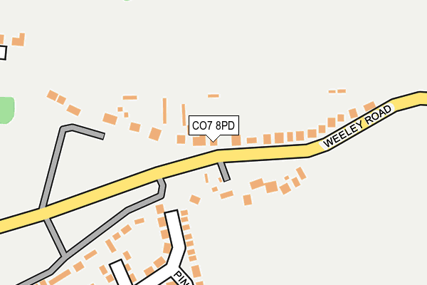 CO7 8PD map - OS OpenMap – Local (Ordnance Survey)