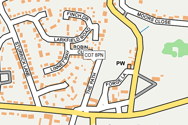 CO7 8PN map - OS OpenMap – Local (Ordnance Survey)