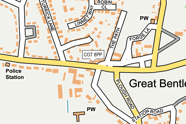CO7 8PP map - OS OpenMap – Local (Ordnance Survey)