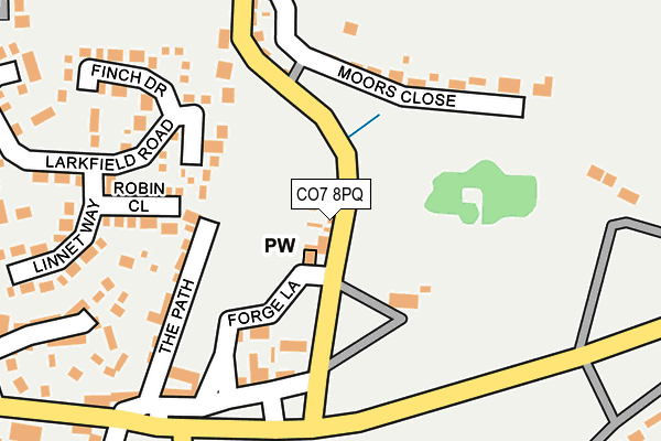 CO7 8PQ map - OS OpenMap – Local (Ordnance Survey)