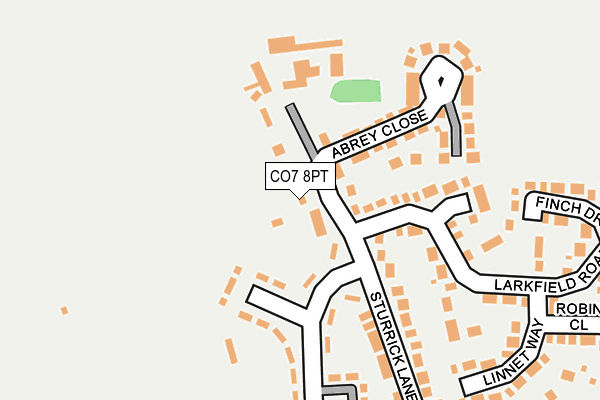 CO7 8PT map - OS OpenMap – Local (Ordnance Survey)
