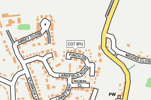 CO7 8PU map - OS OpenMap – Local (Ordnance Survey)
