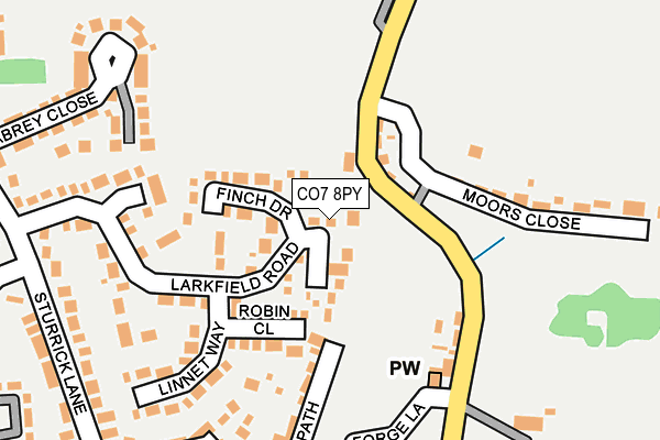 CO7 8PY map - OS OpenMap – Local (Ordnance Survey)
