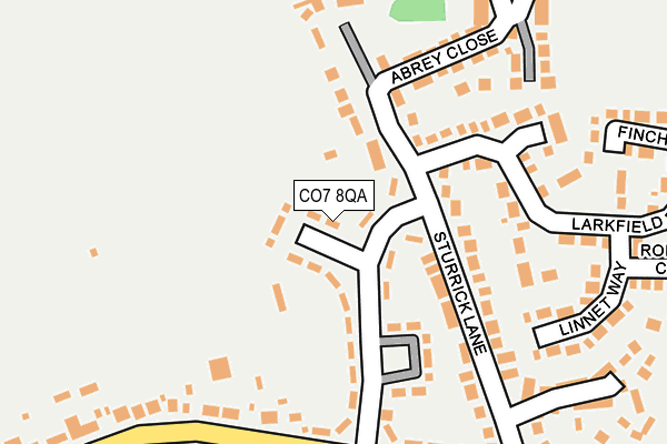 CO7 8QA map - OS OpenMap – Local (Ordnance Survey)