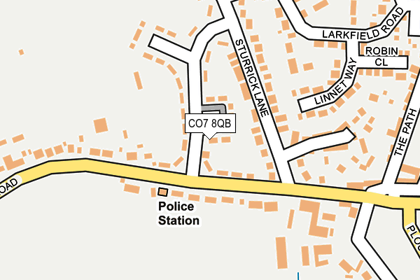 CO7 8QB map - OS OpenMap – Local (Ordnance Survey)