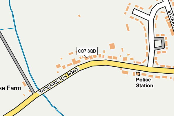 CO7 8QD map - OS OpenMap – Local (Ordnance Survey)