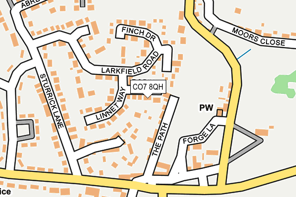 CO7 8QH map - OS OpenMap – Local (Ordnance Survey)