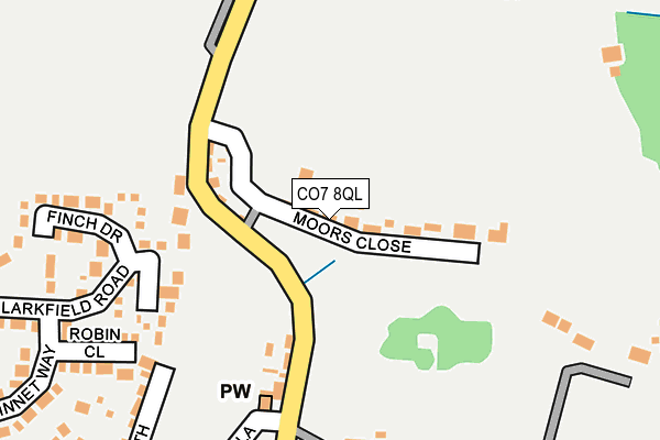 CO7 8QL map - OS OpenMap – Local (Ordnance Survey)