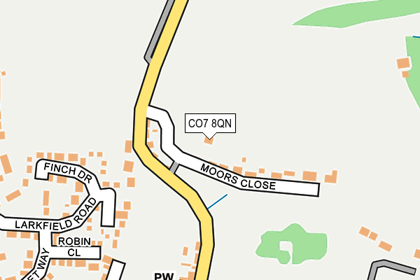 CO7 8QN map - OS OpenMap – Local (Ordnance Survey)