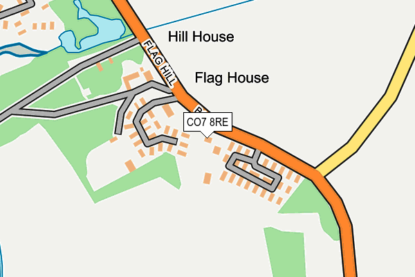 CO7 8RE map - OS OpenMap – Local (Ordnance Survey)