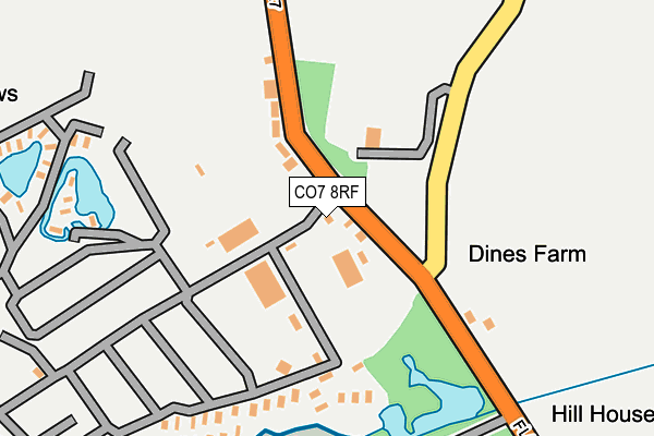 CO7 8RF map - OS OpenMap – Local (Ordnance Survey)