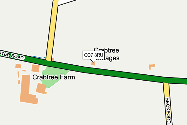 CO7 8RU map - OS OpenMap – Local (Ordnance Survey)