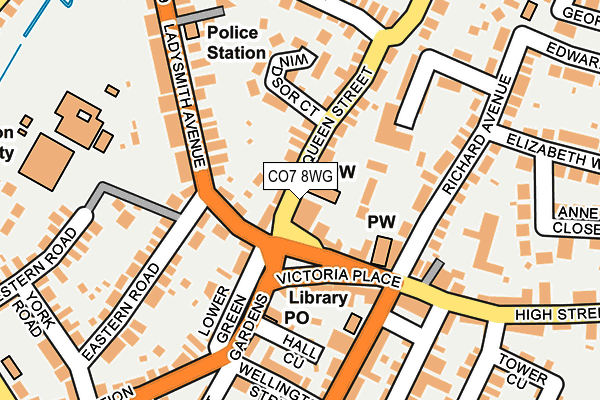 CO7 8WG map - OS OpenMap – Local (Ordnance Survey)