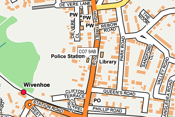 Map of WIVENHOE CARE LTD at local scale