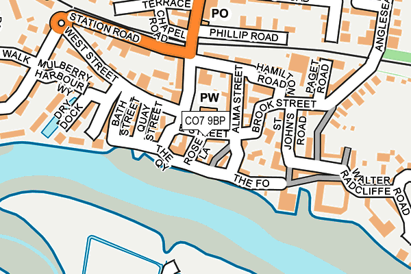 CO7 9BP map - OS OpenMap – Local (Ordnance Survey)