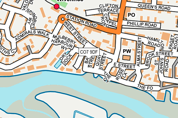 CO7 9DF map - OS OpenMap – Local (Ordnance Survey)