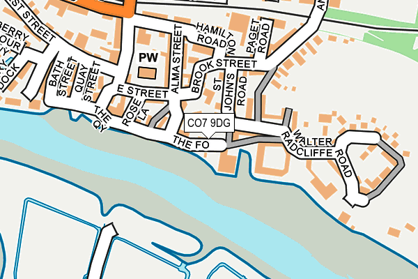 CO7 9DG map - OS OpenMap – Local (Ordnance Survey)