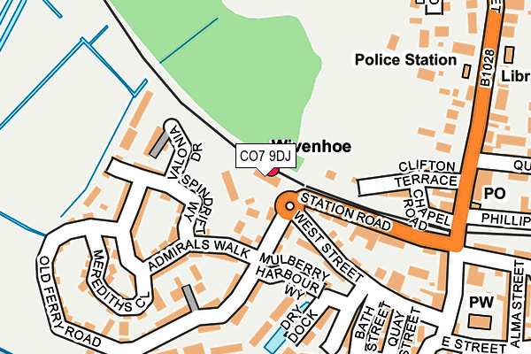 CO7 9DJ map - OS OpenMap – Local (Ordnance Survey)