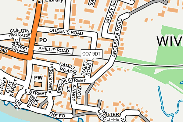 CO7 9DT map - OS OpenMap – Local (Ordnance Survey)