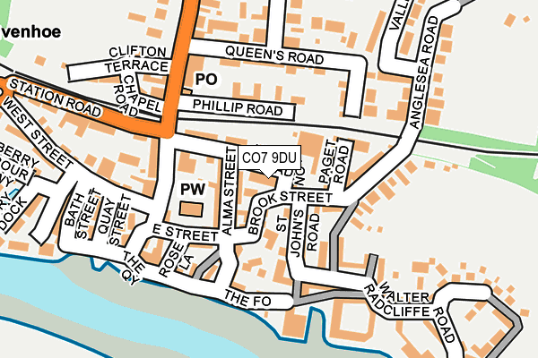 Map of PINE COURT WIVENHOE LTD at local scale