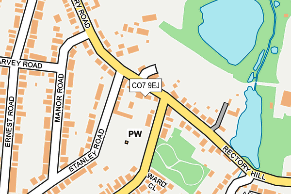 CO7 9EJ map - OS OpenMap – Local (Ordnance Survey)