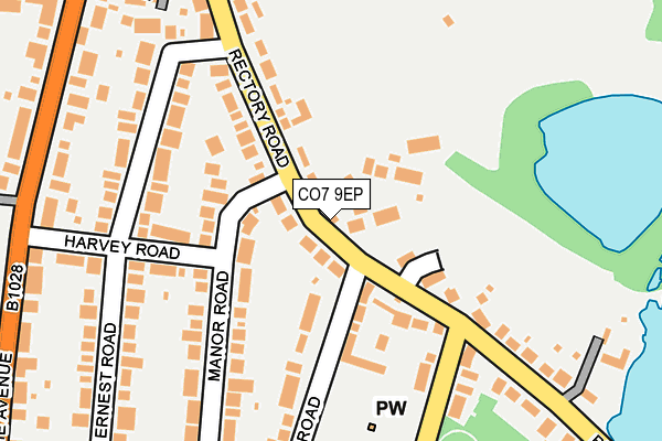 CO7 9EP map - OS OpenMap – Local (Ordnance Survey)