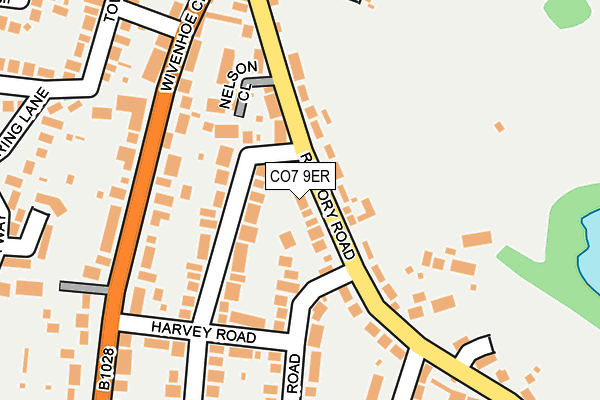 CO7 9ER map - OS OpenMap – Local (Ordnance Survey)
