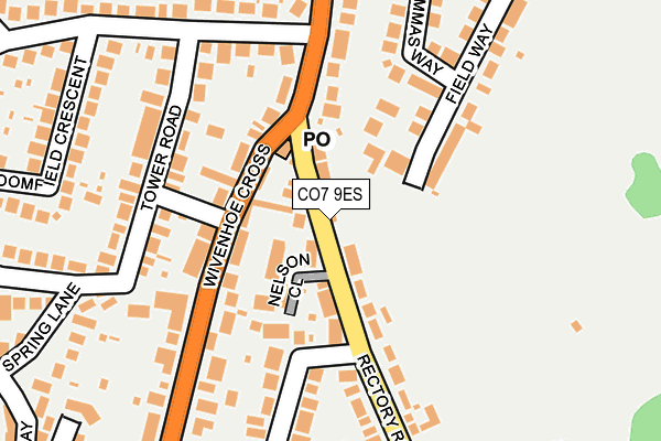 CO7 9ES map - OS OpenMap – Local (Ordnance Survey)