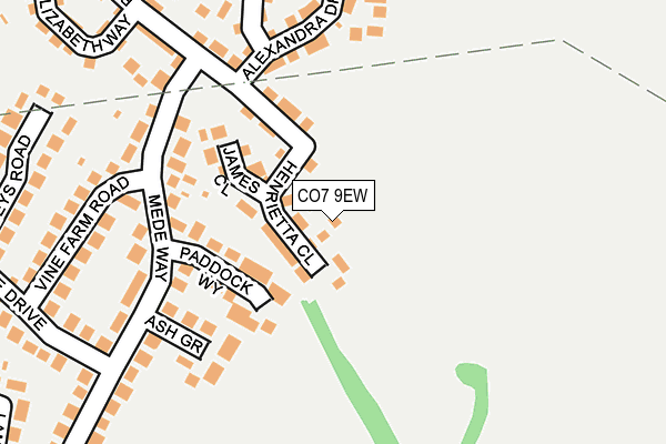 CO7 9EW map - OS OpenMap – Local (Ordnance Survey)