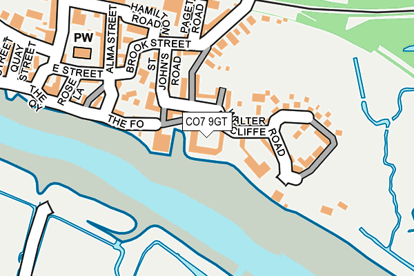 CO7 9GT map - OS OpenMap – Local (Ordnance Survey)