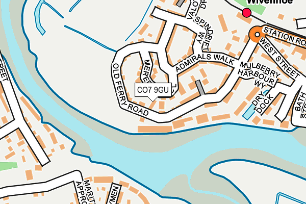 CO7 9GU map - OS OpenMap – Local (Ordnance Survey)