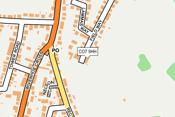 CO7 9HH map - OS OpenMap – Local (Ordnance Survey)