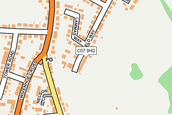 CO7 9HQ map - OS OpenMap – Local (Ordnance Survey)