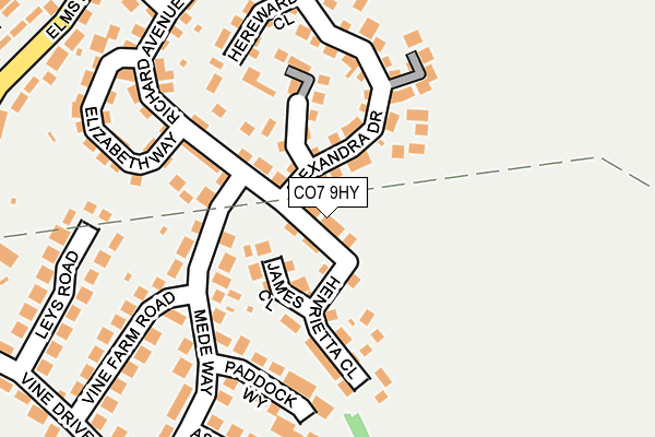 CO7 9HY map - OS OpenMap – Local (Ordnance Survey)