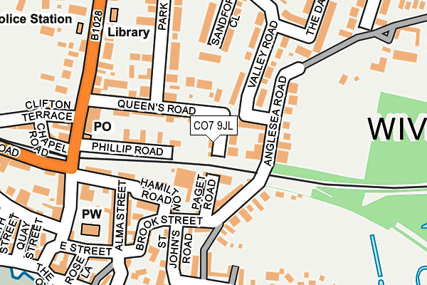CO7 9JL map - OS OpenMap – Local (Ordnance Survey)