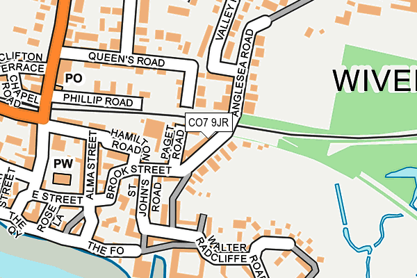 CO7 9JR map - OS OpenMap – Local (Ordnance Survey)