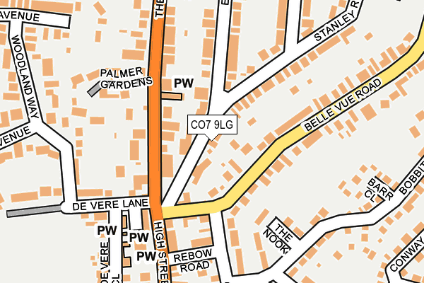 CO7 9LG map - OS OpenMap – Local (Ordnance Survey)