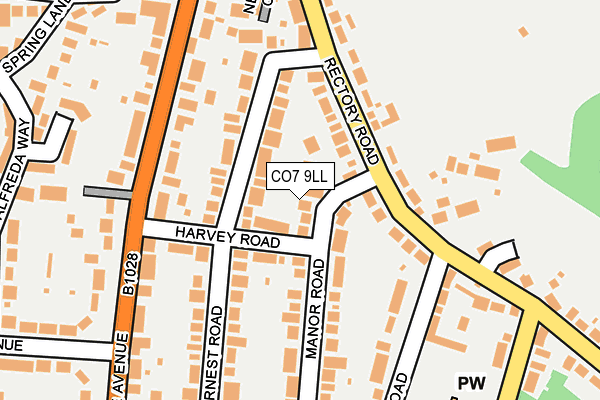 CO7 9LL map - OS OpenMap – Local (Ordnance Survey)