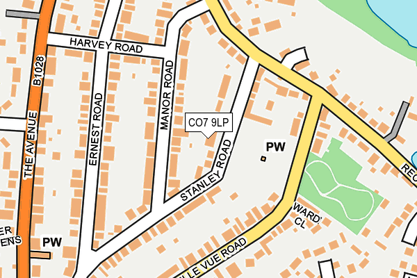 CO7 9LP map - OS OpenMap – Local (Ordnance Survey)