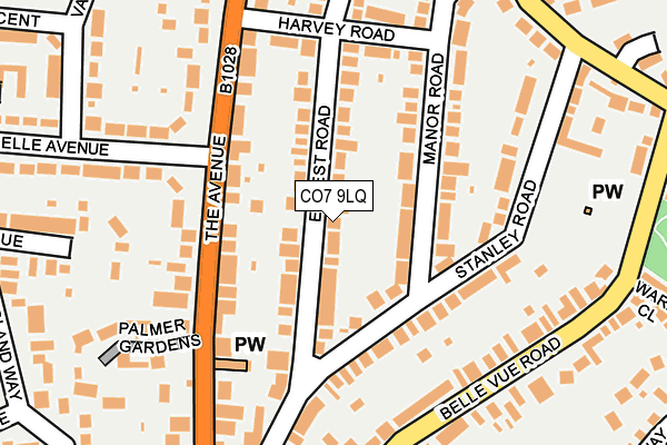 CO7 9LQ map - OS OpenMap – Local (Ordnance Survey)