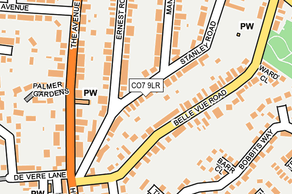 CO7 9LR map - OS OpenMap – Local (Ordnance Survey)