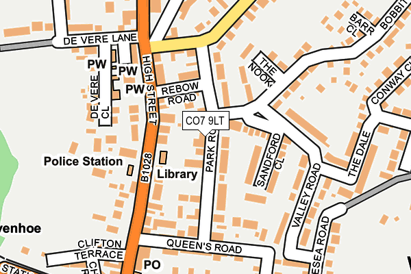 CO7 9LT map - OS OpenMap – Local (Ordnance Survey)
