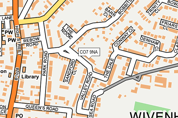 CO7 9NA map - OS OpenMap – Local (Ordnance Survey)