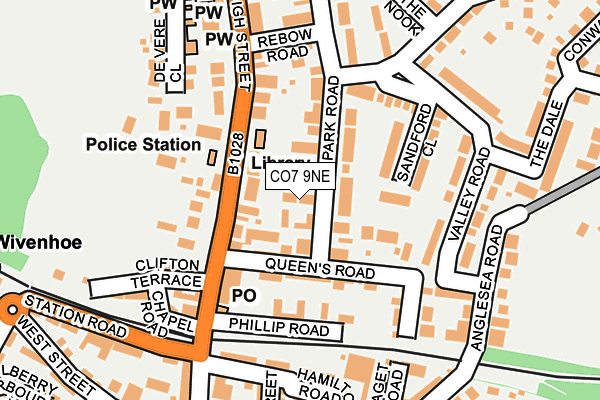 CO7 9NE map - OS OpenMap – Local (Ordnance Survey)