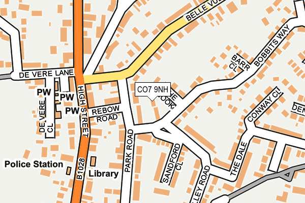 CO7 9NH map - OS OpenMap – Local (Ordnance Survey)