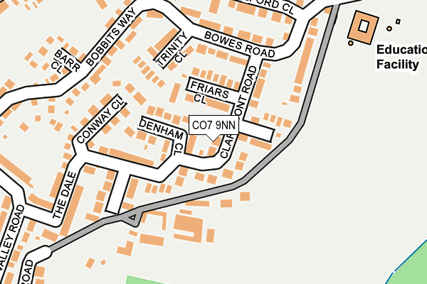 CO7 9NN map - OS OpenMap – Local (Ordnance Survey)