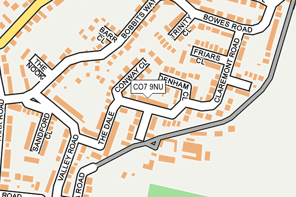 CO7 9NU map - OS OpenMap – Local (Ordnance Survey)